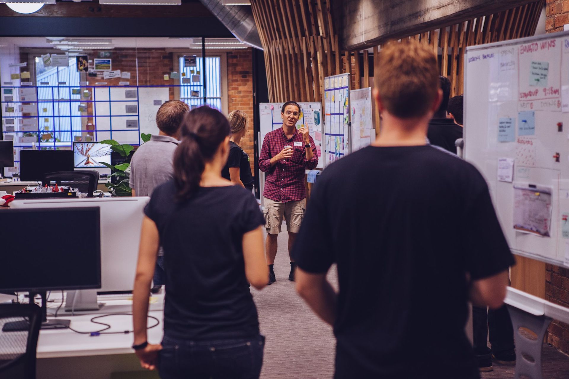The team is working on a new project.