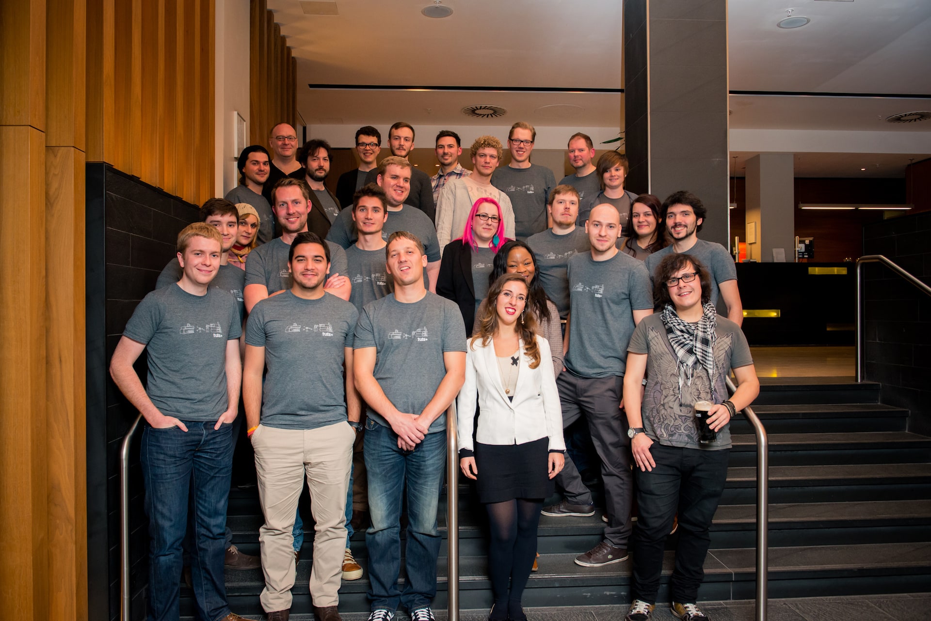 All our employees are in the same square.